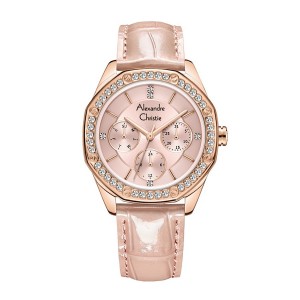 Alexandre Christie AC 2B17 Rosegold Pink Leather BFLRGPN